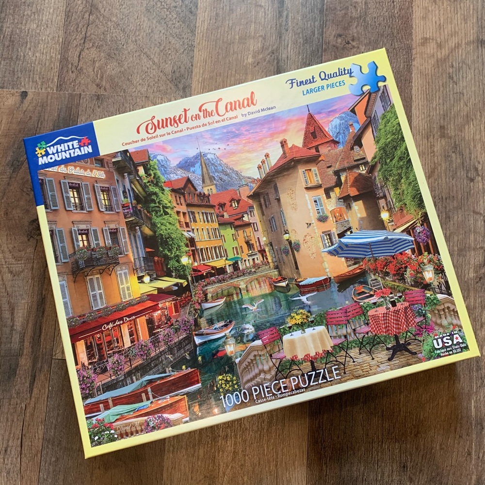 White mountain sunset on the canal 1,000 piece puzzle